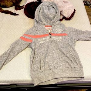 Grey Abercrombie and fitch hoodie adult medium